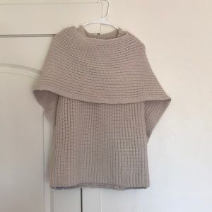 Knit sweater poncho